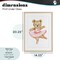 Stupell Industries Ballerina Teddy Bear Framed Print Under Glass, design by Amy Hall